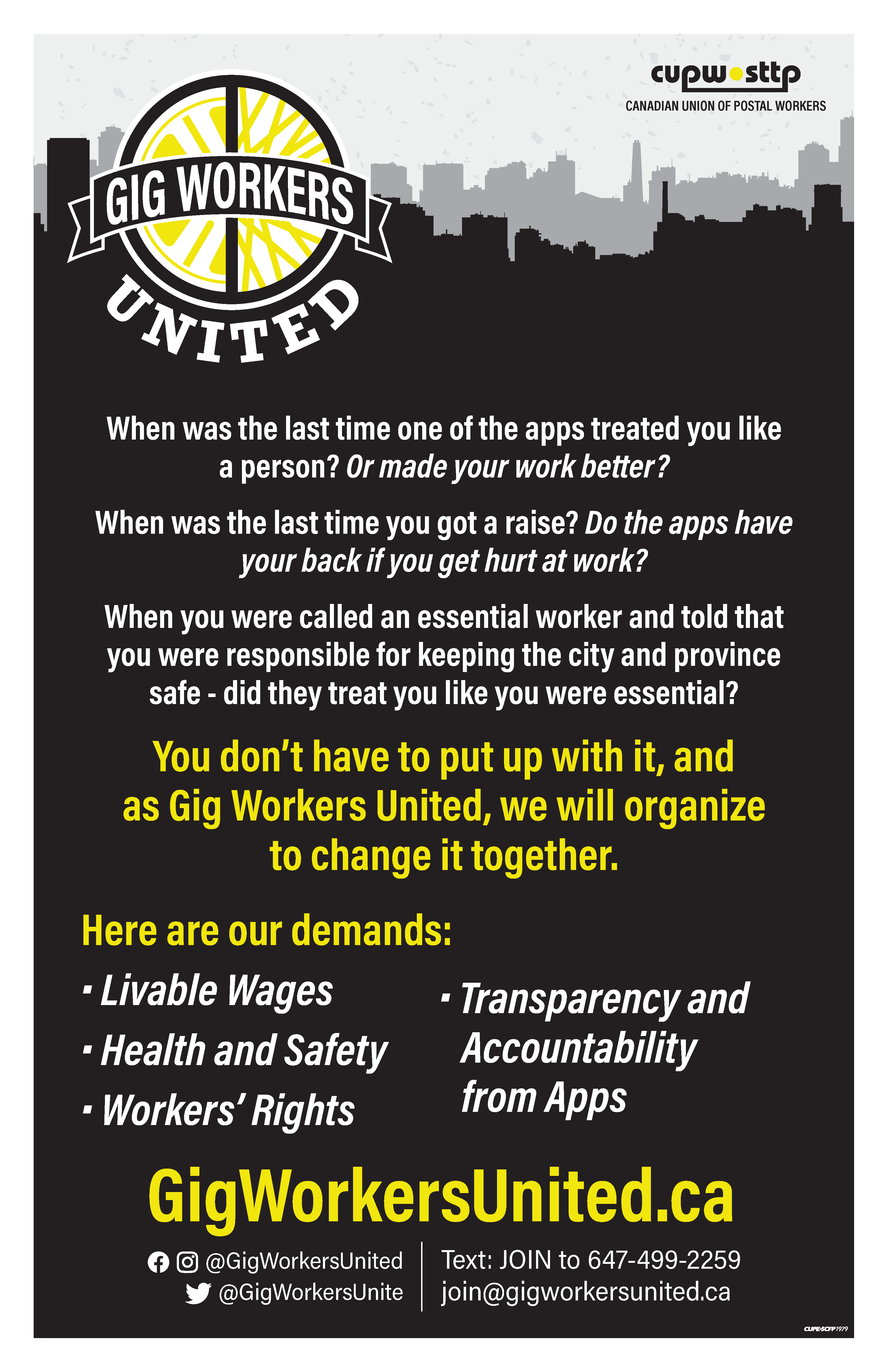 Gig Workers United Leaflet